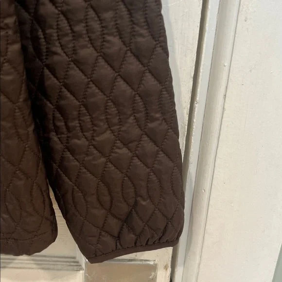 Lands' End Quilted Brown Jacket - Picture 3 of 9